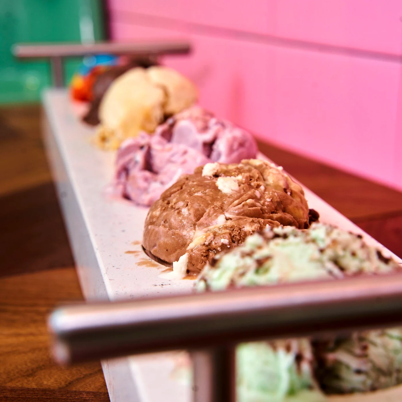Sabores de helado en promoción